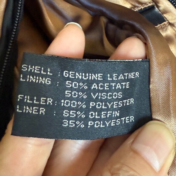 3M Thinsulate Black Leather Jacket - Picture 4 of 4